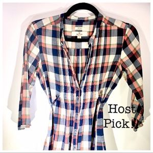 Hollister Cali-Sheer Plaid Button-Down